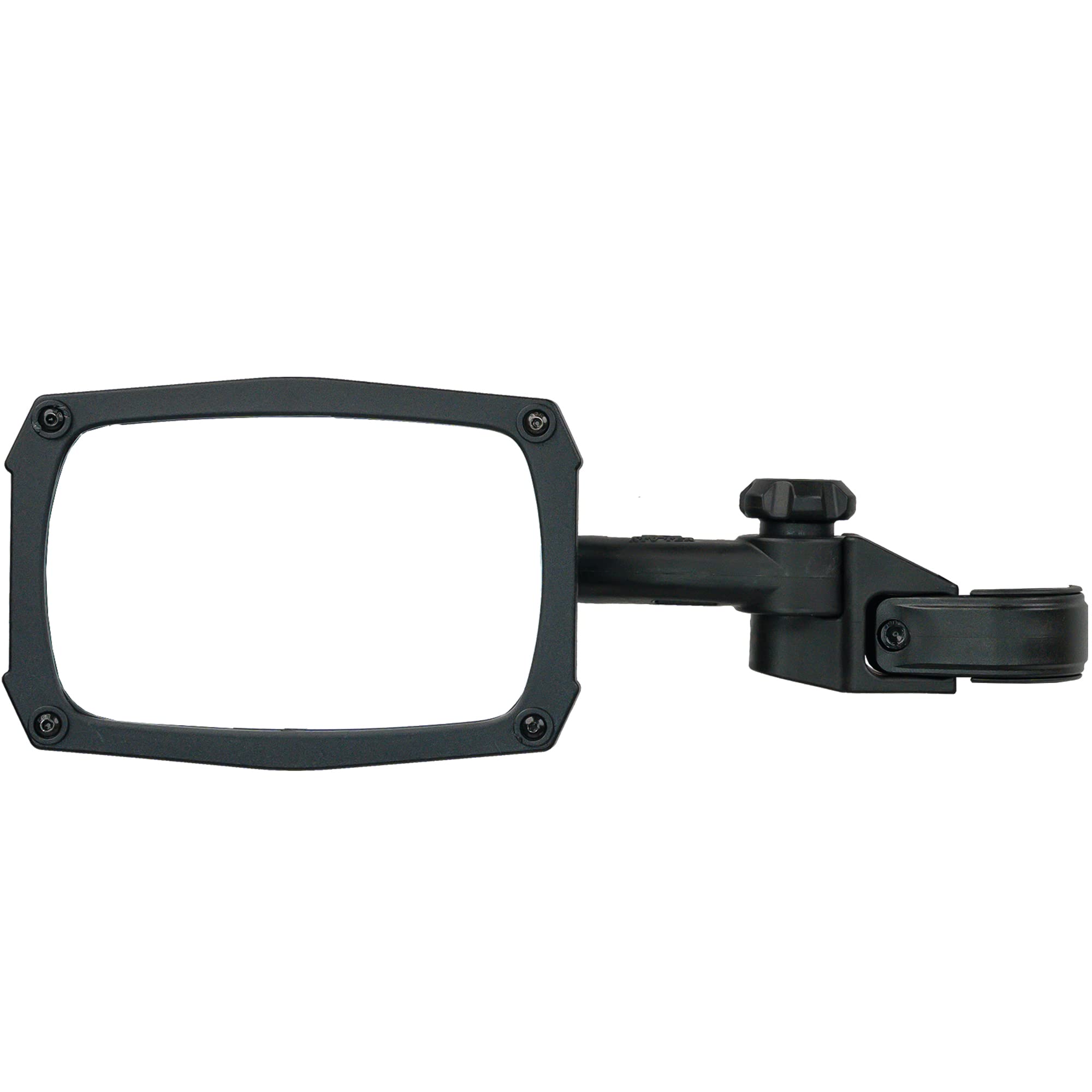 ATV Tek UTV CLEARVIEW™ Sideview Mirror, Black UV resistant Nylon, Designed for and Fits, Honda, Yahama, Polaris, Kawaski, CF Moto with Round or Profiled Tubing, one mirror.