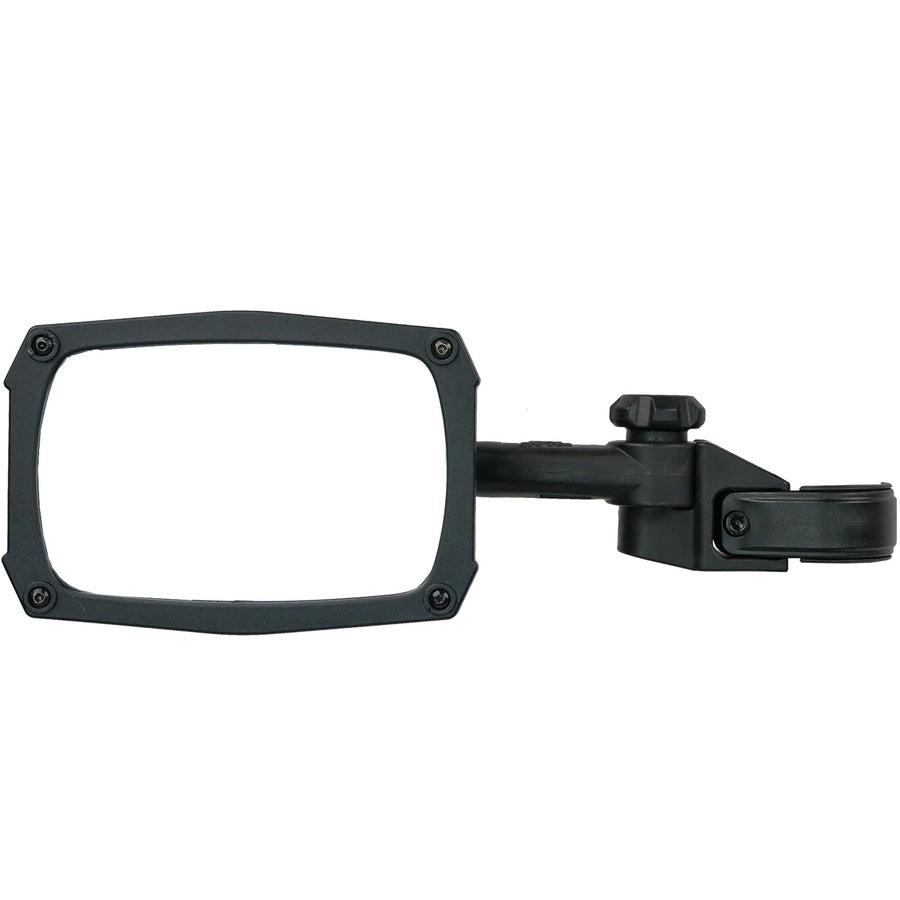 ATV Tek UTV CLEARVIEW™ Sideview Mirror, Black UV resistant Nylon, Designed for and Fits, Honda, Yahama, Polaris, Kawaski, CF Moto with Round or Profiled Tubing, one mirror.