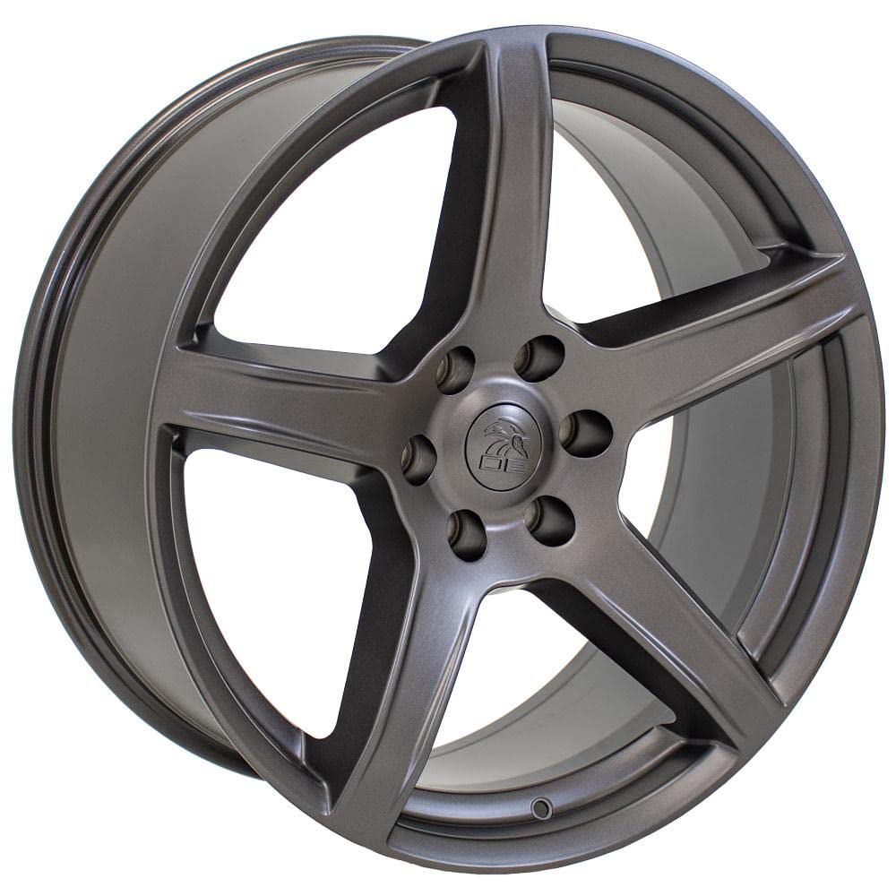 22 Inch OE Wheels DG22 Rim Fits Charger/Challenger SRT Hellcat Style 6x139.7 22x9.5 Satin Gunmetal - Hollander 2640 (1)
