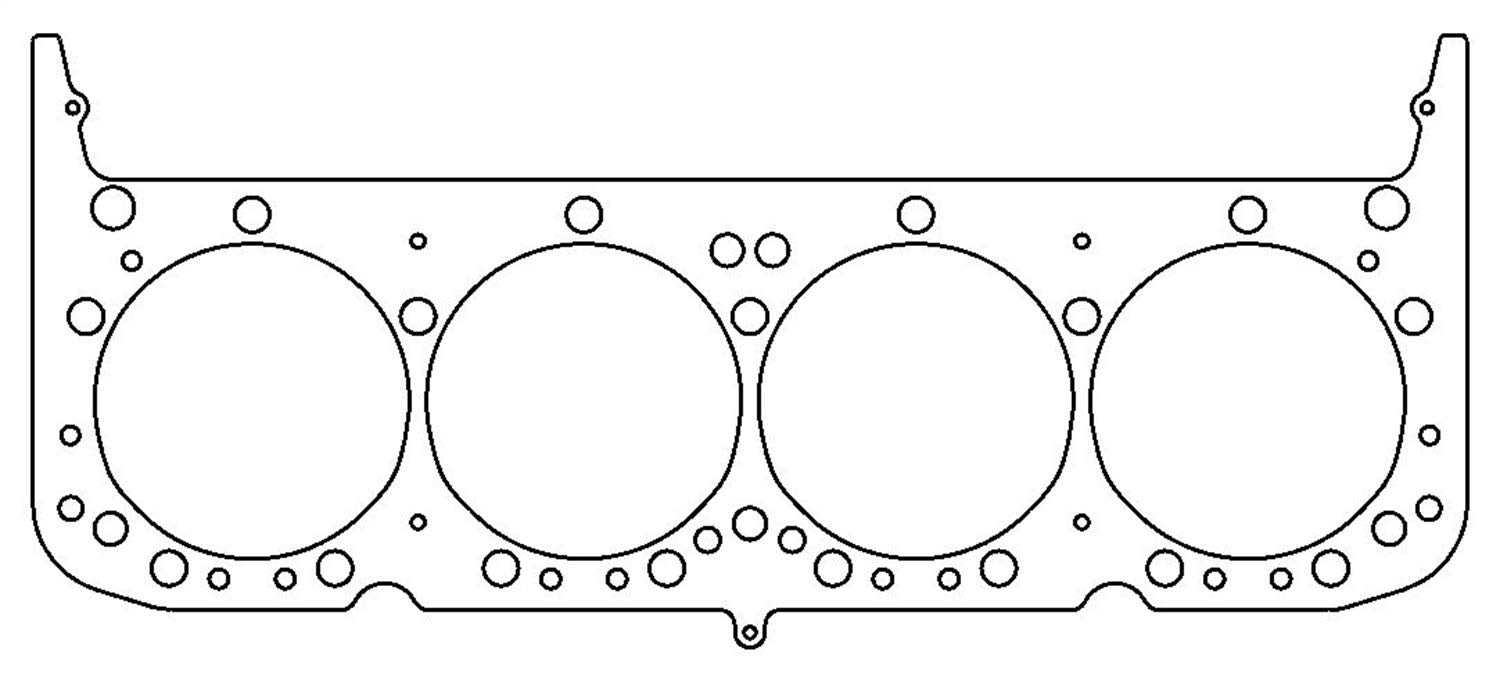 Cometic Gasket Cylinder Head Gasket, 4.080 in Bore, 0.030 in Compression Thickness, Multi-Layered Steel, Small Block Chevy, Vortex, Each