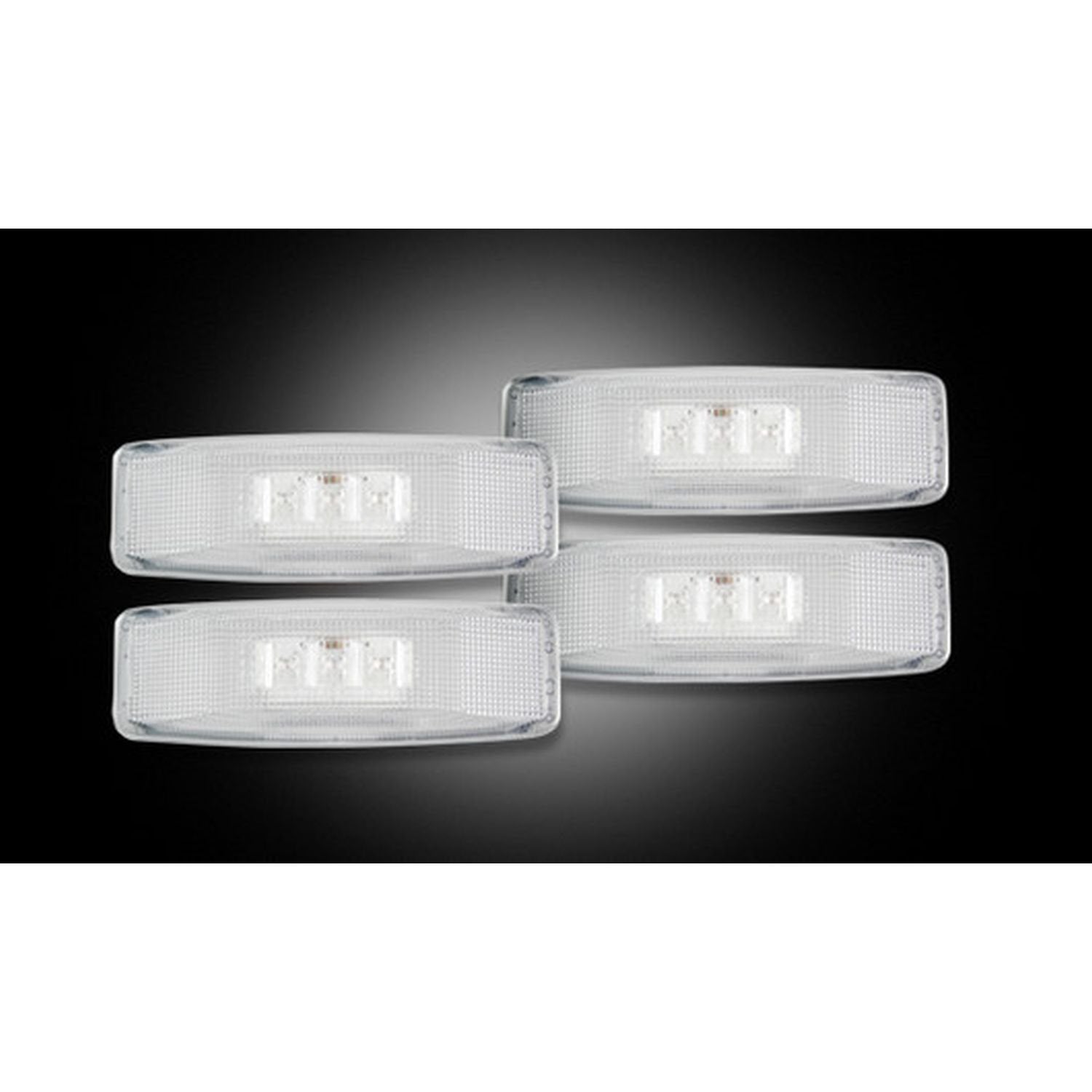 264130CL Recon LED Fender Lights 1994-2001 Dodge RAM Dually (4-Piece Set) - Clear Lens with Chrome Trim