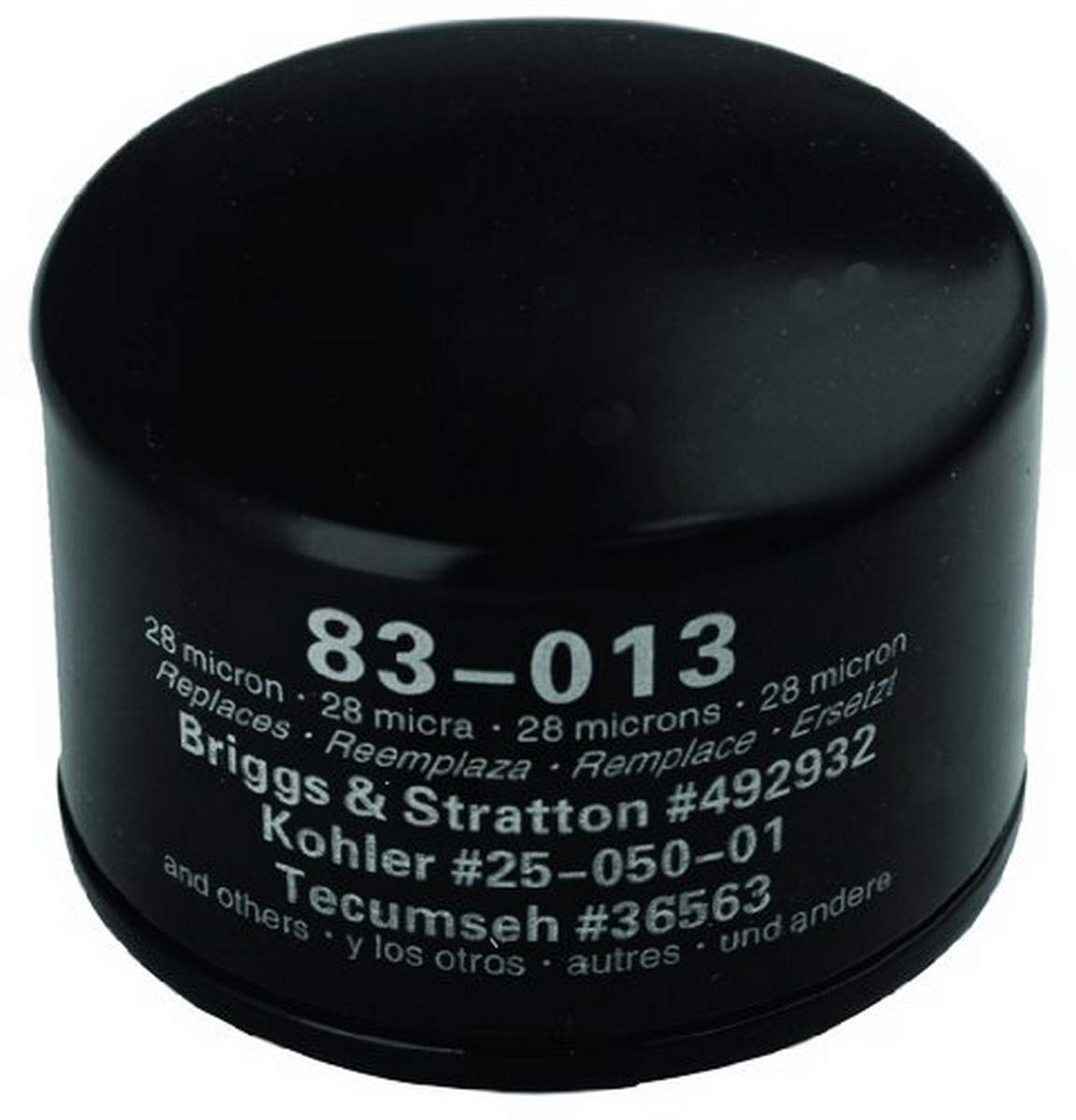 Oregon Oil Filter 83-013 Replaces Briggs & Stratton 492932S, Kohler 28 050 01-S, Kawasaki 49065-7007