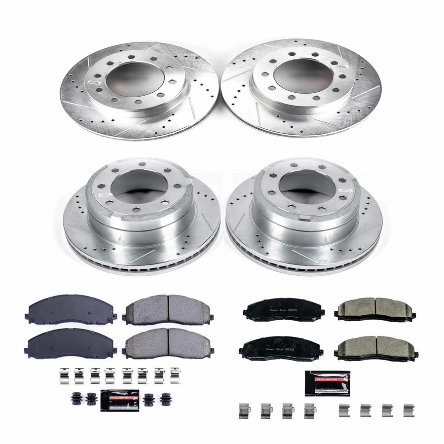 Power Stop K8028 Z23 Evolution Sport Brake Upgrade Kit Front & Rear For Ford F-350 Super Duty 2015-2016 [Model Specific]