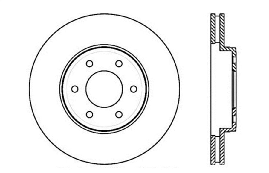 Sport StopTech Cross Drilled Brake Rotor; Front Right 128.66064R