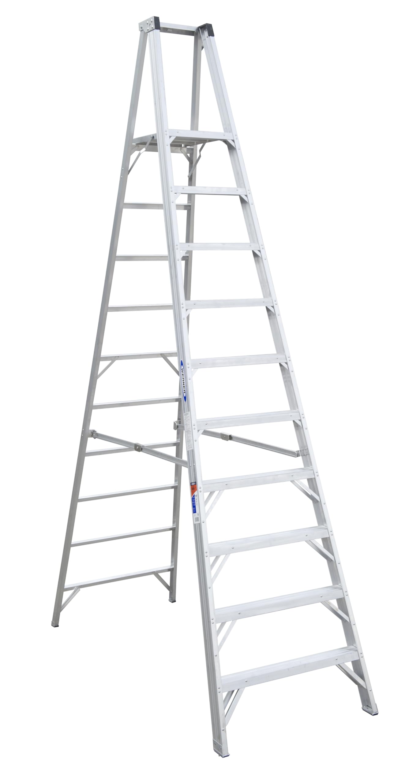 Aluminum Platform Ladder 16ft Reach Height 10ft Type IA P410