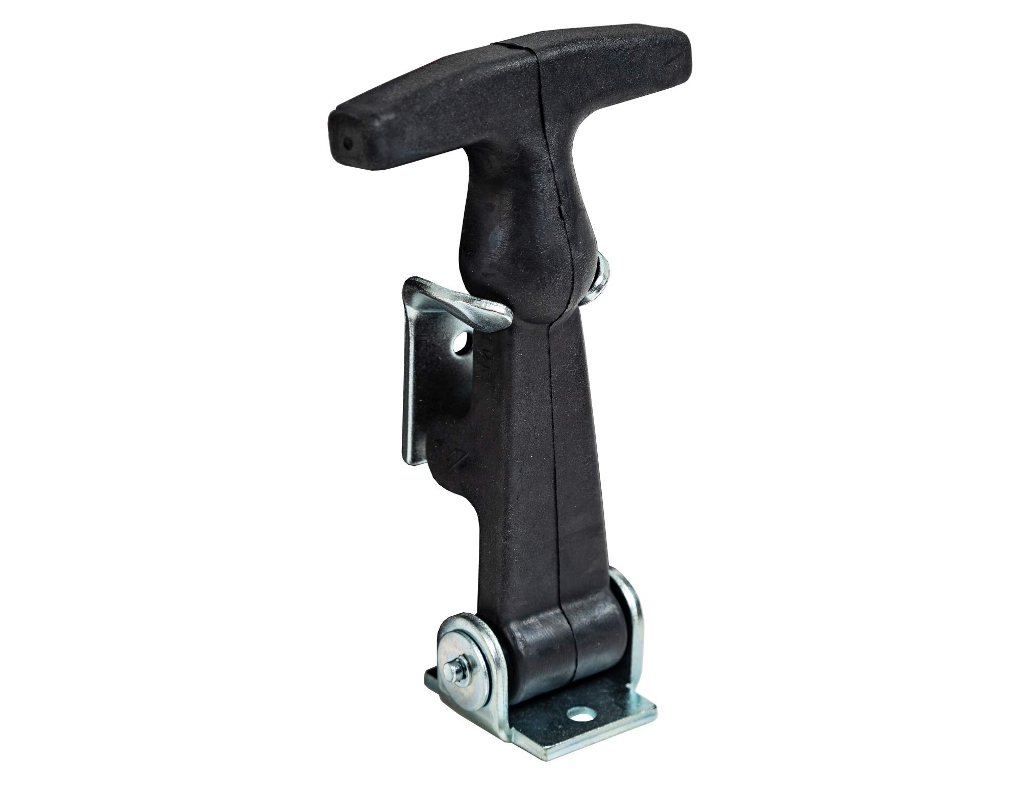 Buyers Products WJ201A 4-7/8" Rubber Hood Catch with A Bracket, Weather-Resistant Hold Down, 4 Pack, T-Handle Hasp, Draw Latch, Ideal Flexible Closure for Vehicle Hood Or Tool Box