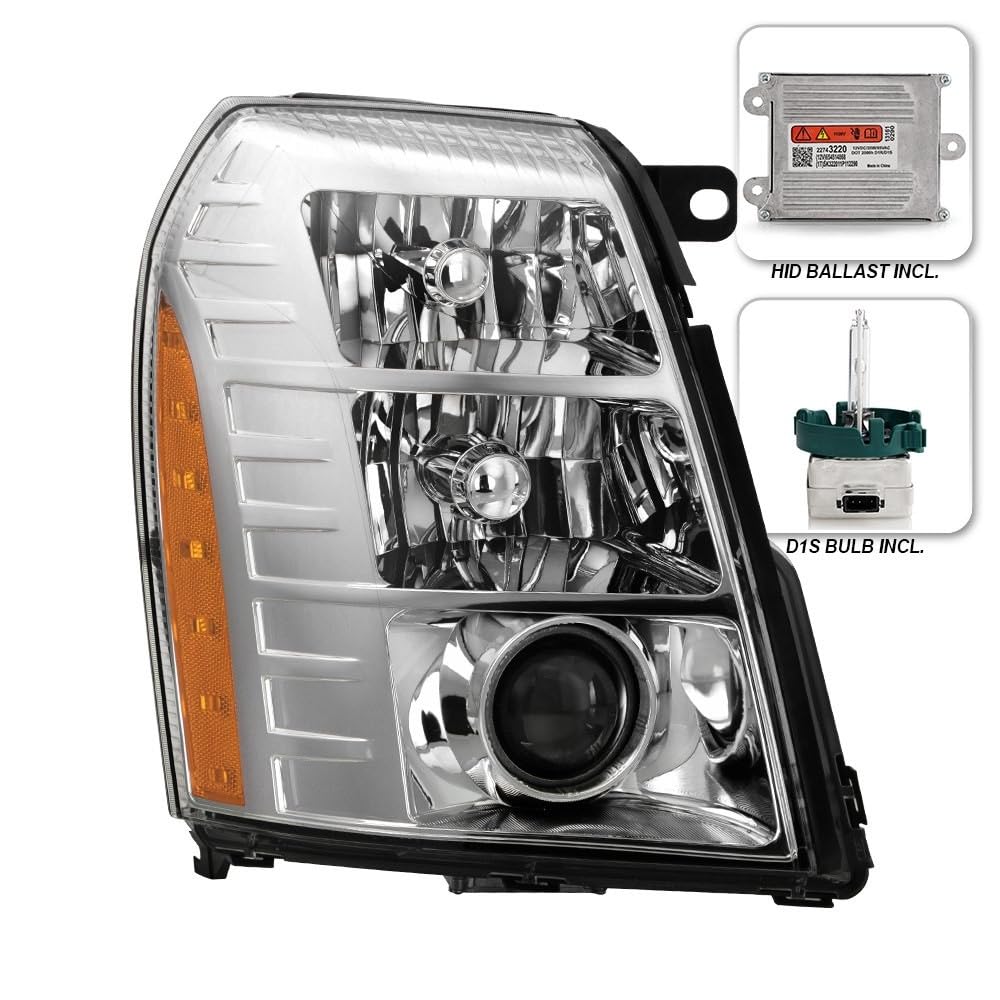 Cadillac Escalade & EVS Spyder (OE) 07-14 / Escalade EXT 07-13 w/HID Ballast & Bulbs Projector Headlights Assembly - OE Right