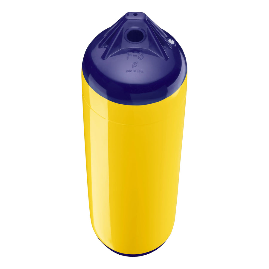 F-3 Standard Polyform Boat Fender Blue Ropehold - Yellow
