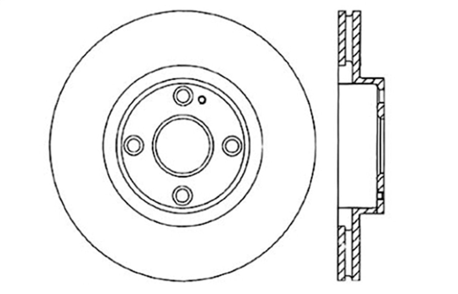 StopTech Centric 128.45061L Sport Cross Drilled Brake Rotor (Front Left), 1 Pack