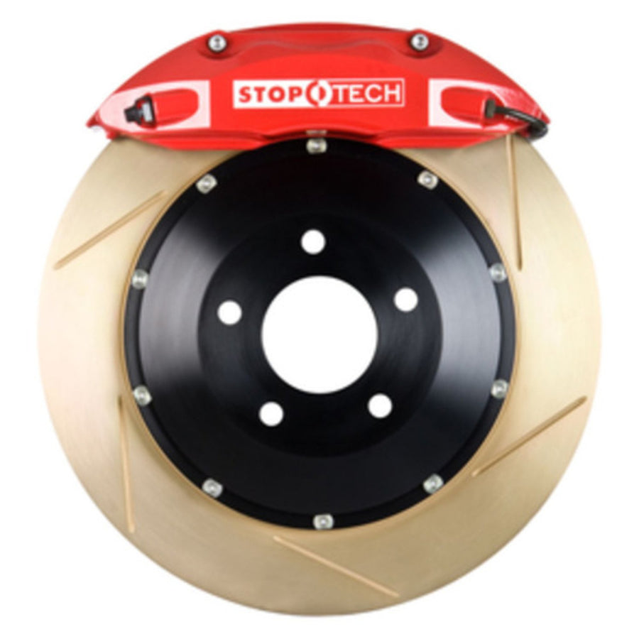 StopTech Big Brake Kit 83.838.4600.73; Black Caliper, Slotted Two-Piece Rotor, Front