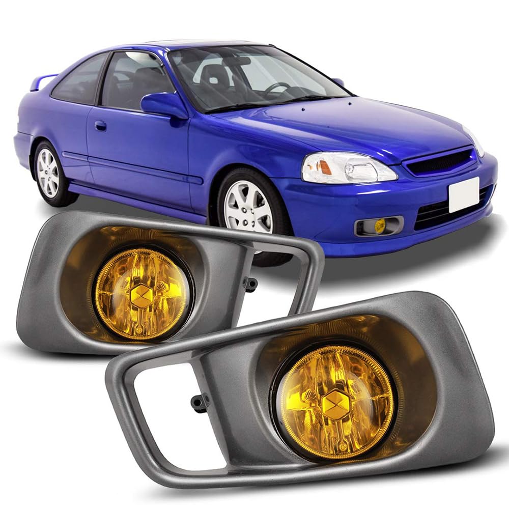 OEM Series Winjet for [1999-2000 Honda Civic] Driving Fog Lights + Switch + Wiring Kit
