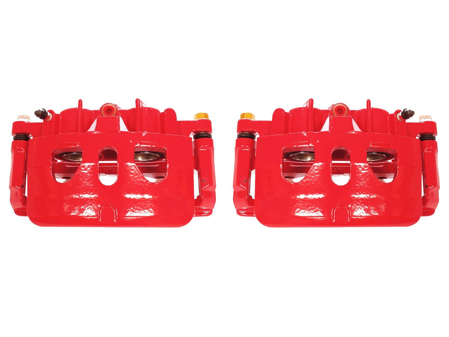 Power Stop S5468 Front Pair of High-Temp Red Powder Coated Calipers For Explorer, Flex, Police Interceptor Sedan, Police Interceptor Utility, Taurus, MKS, MKT [Model Specific]