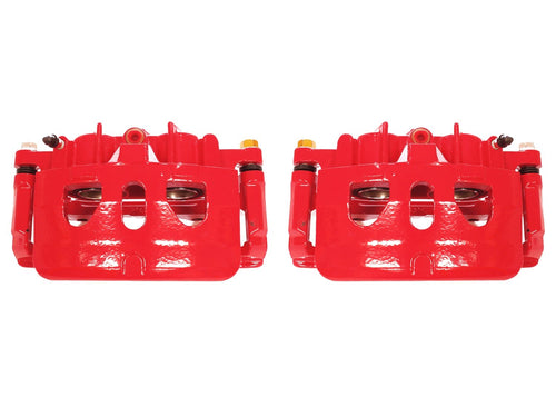 Power Stop S5468 Front Pair of High-Temp Red Powder Coated Calipers For Explorer, Flex, Police Interceptor Sedan, Police Interceptor Utility, Taurus, MKS, MKT [Model Specific]