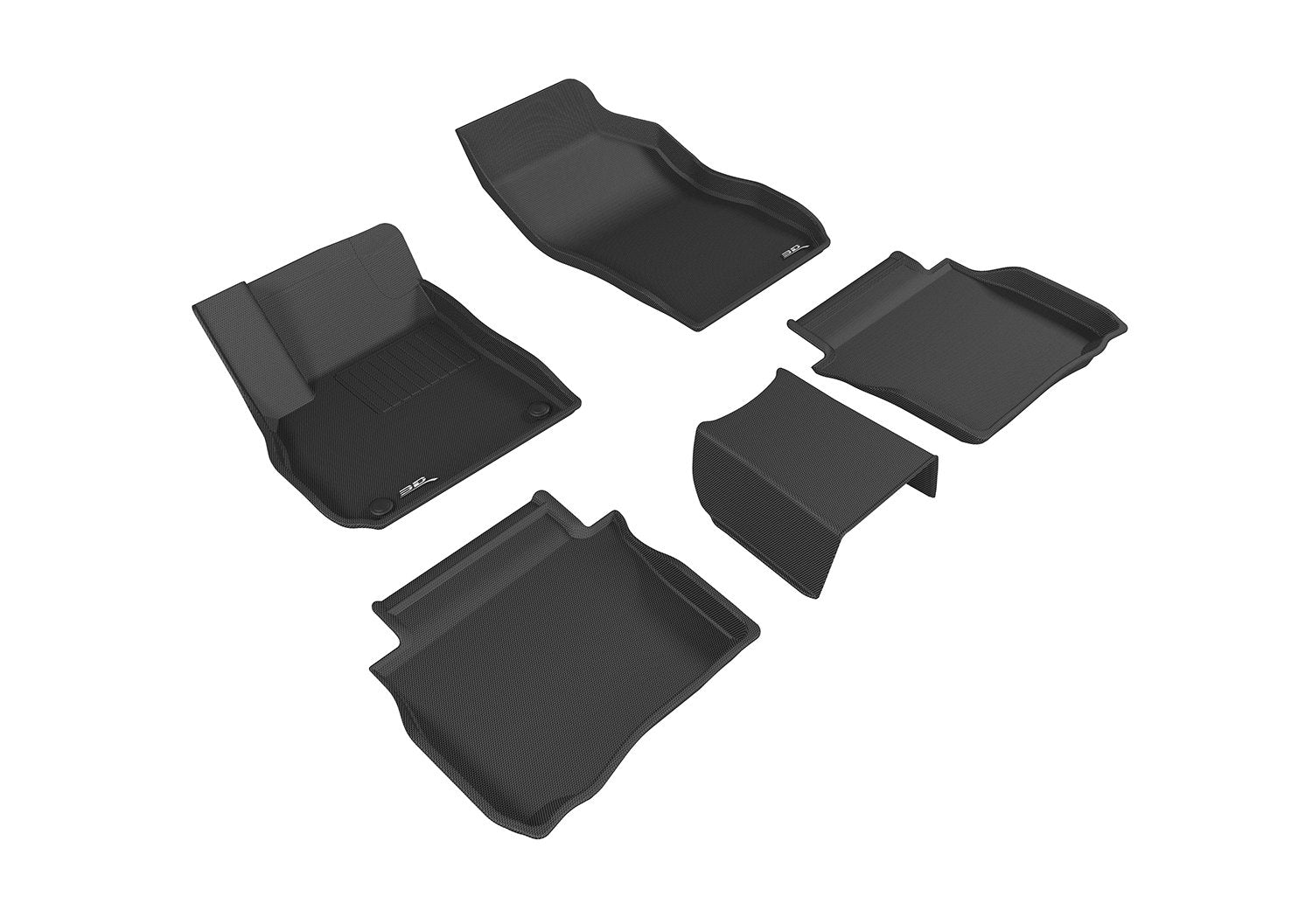 Complete Set 3D MAXpider-L1BC03301509 Custom Fit All-Weather Floor Mat for Select Buick LaCrosse Models - Kagu Rubber (Black)