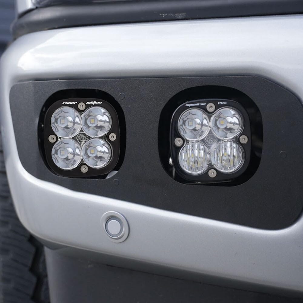 Baja Designs Dual Fog Pocket Kit for Ford F250 F350 Super Duty Truck 2023+ with Squadron Pro & Racer LED Upfitter Wiring Harness