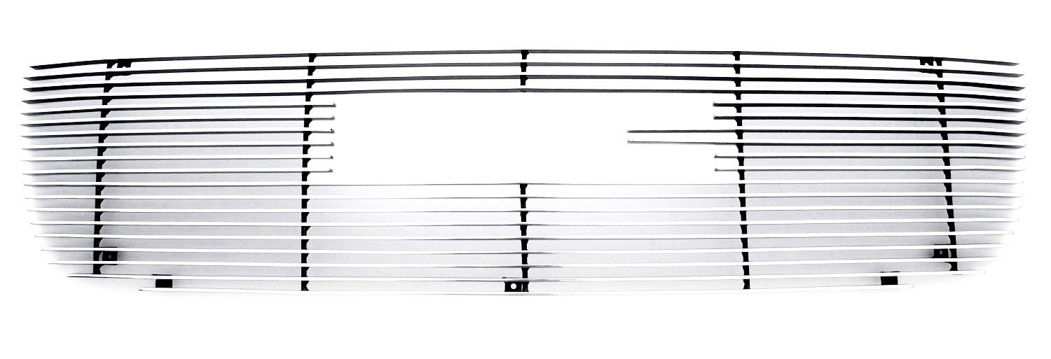 Horizontal T-Rex 21200 Polished Aluminum Billet Grille Overlay with Logo