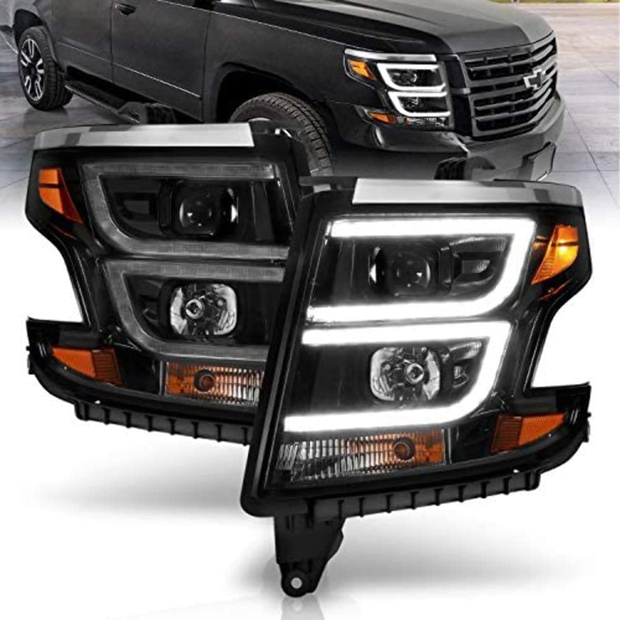 111492 ANZO USA Projector Headlamps Fits Chevrolet Tahoe, Black