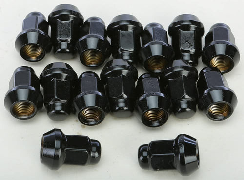 ITP Lug Nut Set (Black / Tapered / 3/8 24") Compatible with 01-13 Polaris SPORTS500H