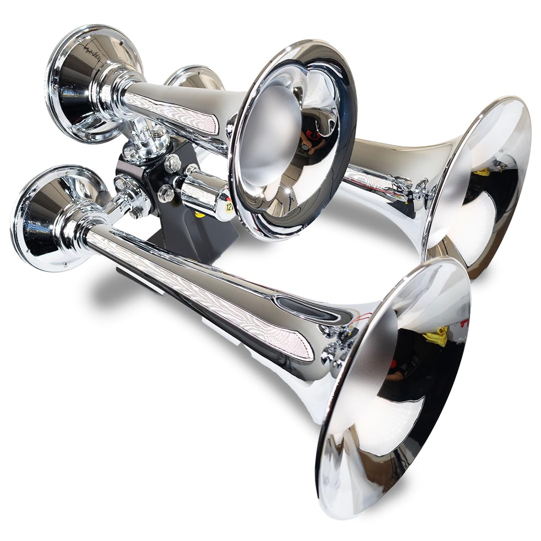 500 Triple Train Horn Kleinn Air Horns - Chrome