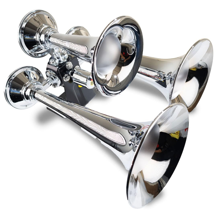 501 Triple Train Horn Kleinn Air Horns - Chrome