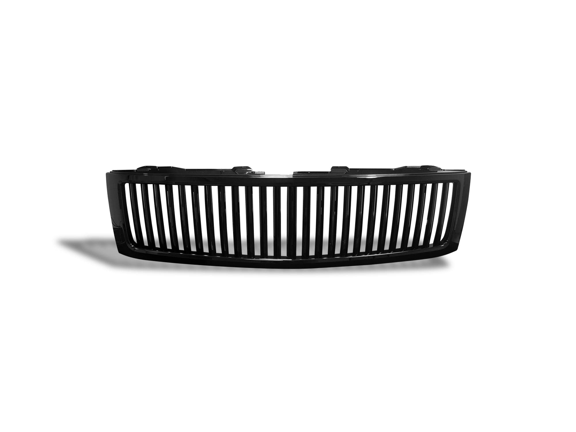 Vertical Front Hood Grille Armordillo USA 7147294 - Gloss Black Fits 2007-2013 Chevy Silverado 1500