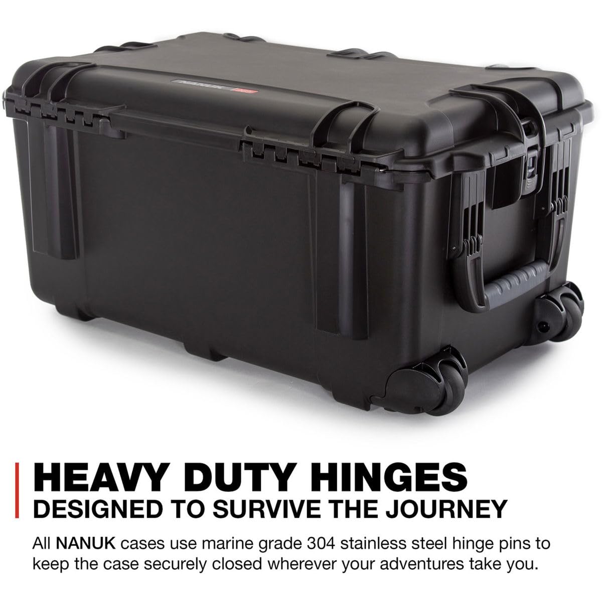 Wheeled Nanuk Series 965 Lightweight NK-7 Resin Waterproof Hard Case without Foam Insert, Black