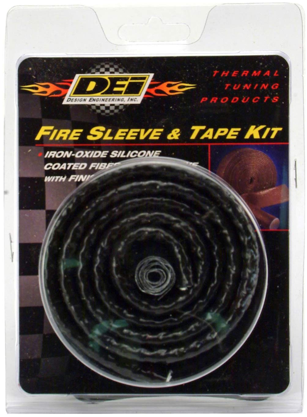 Fire Sleeve and Tape Kit Design Engineering 3/4" I.D. x 3ft – High-Temperature Heat Protection for Wires, Hoses, Cables, Tubing