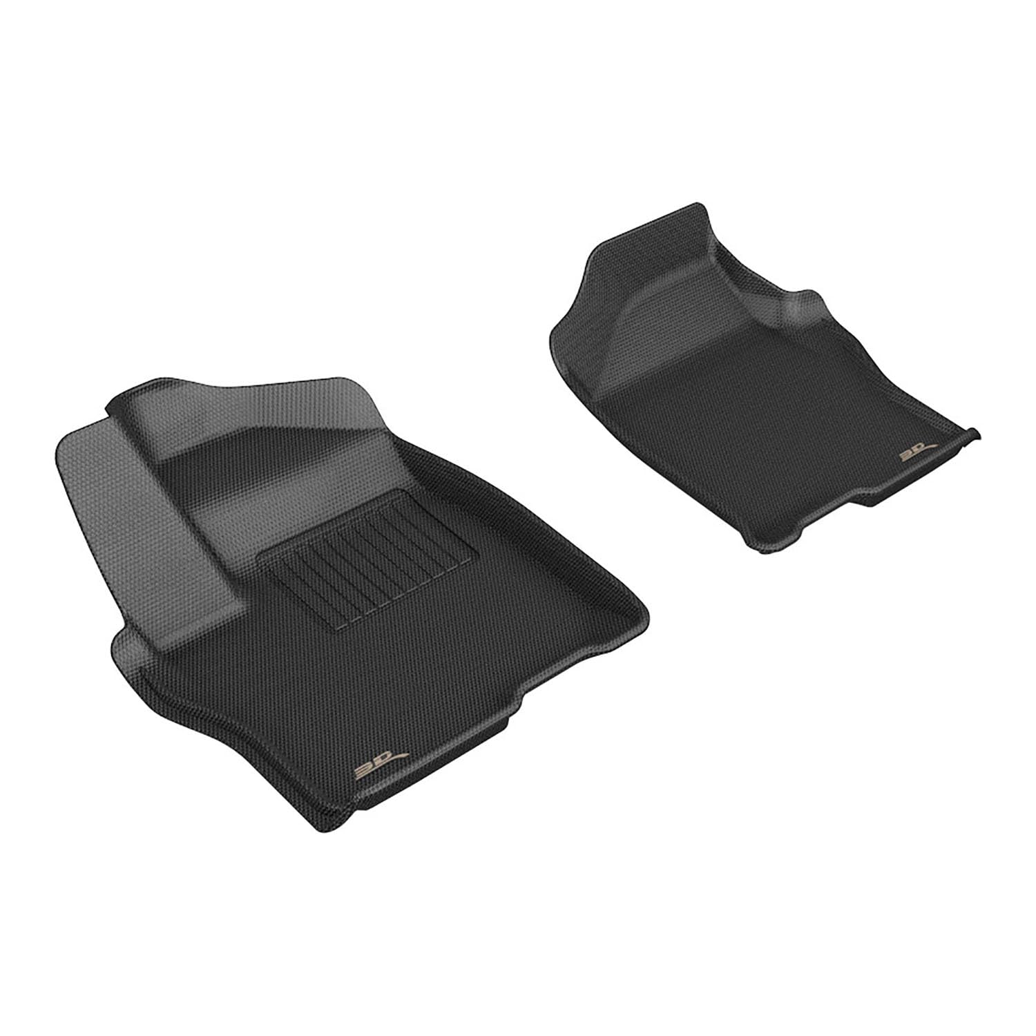 Kagu 3D MAXpider Floor Mat (Black) Compatible with Chevrolet Silverado Crew CAB 2019-2026 / GMC Sierra Crew CAB 2019-2026 (Vinyl Floor, Bucket Seat) - Front Row