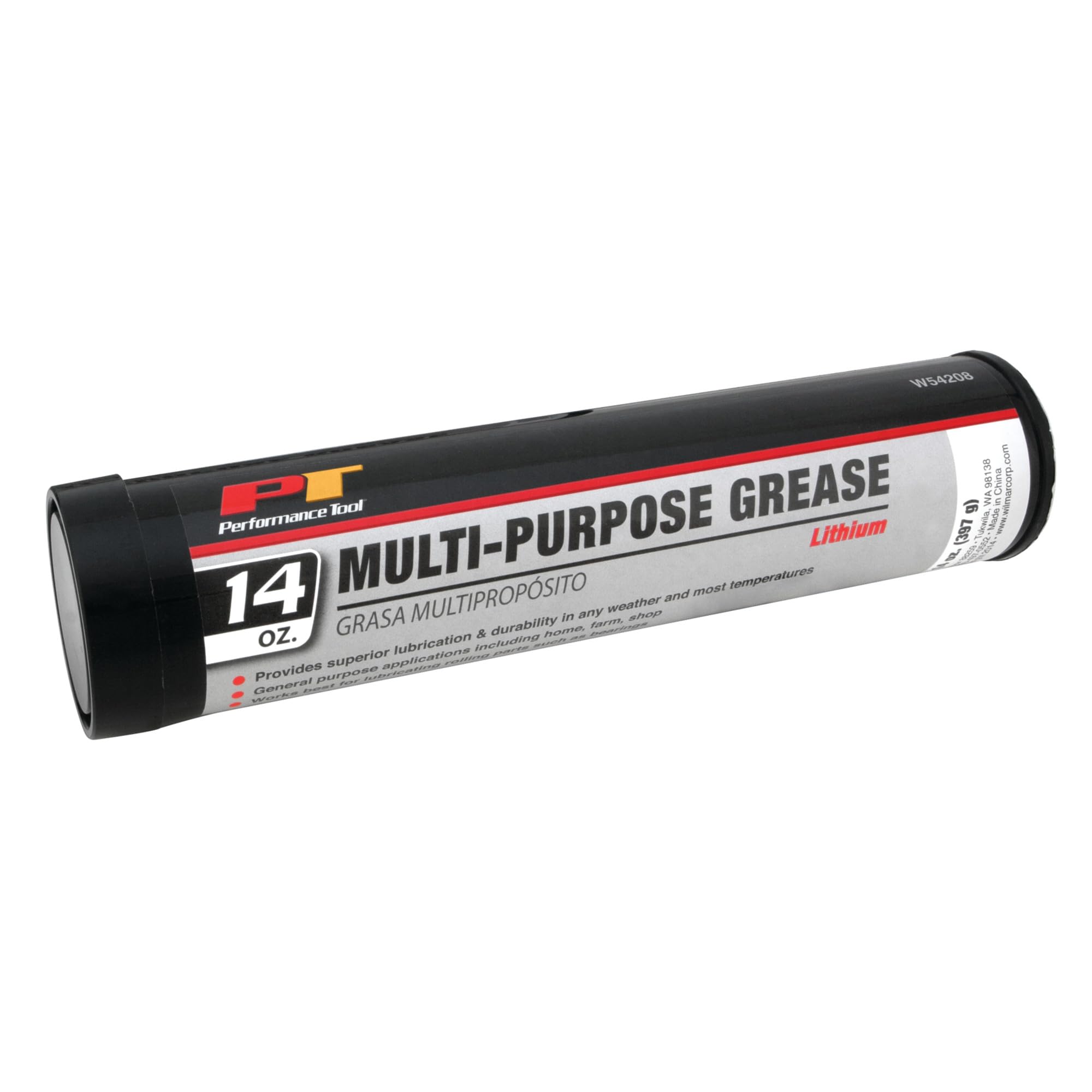 Multi-Purpose Performance Tool W54208 Lithium Grease for Superior Lubrication & Durability in Any Weather - Ideal for Light Duty Applications