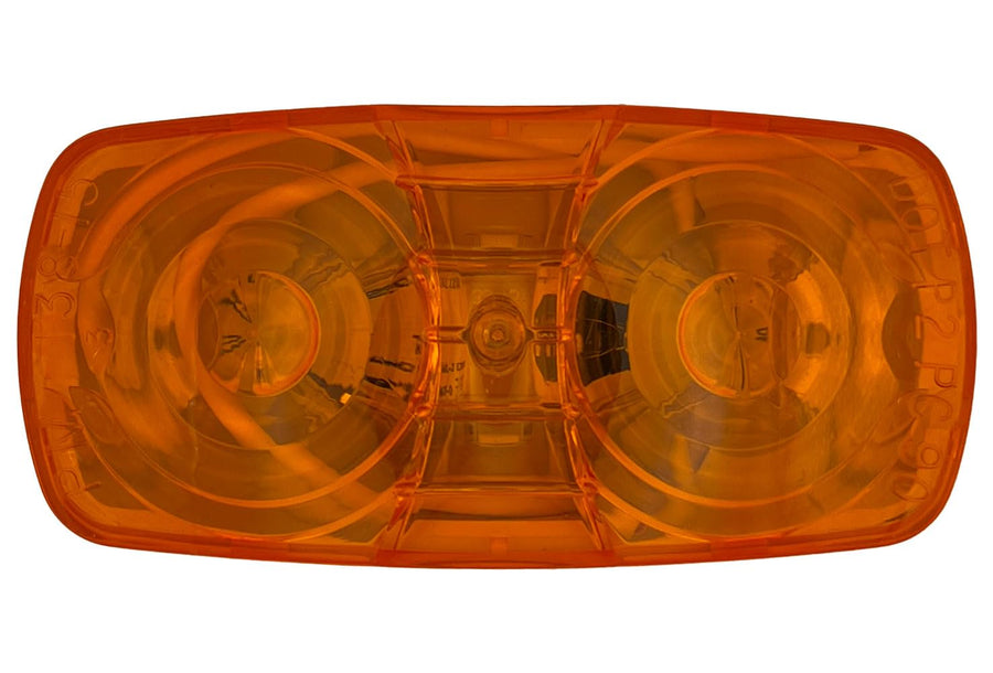 Amber RV Designer L911 Double Bulls-Eye LED Marker/Clearance Light, PC-Rated Rectangular, 4″ x 2″