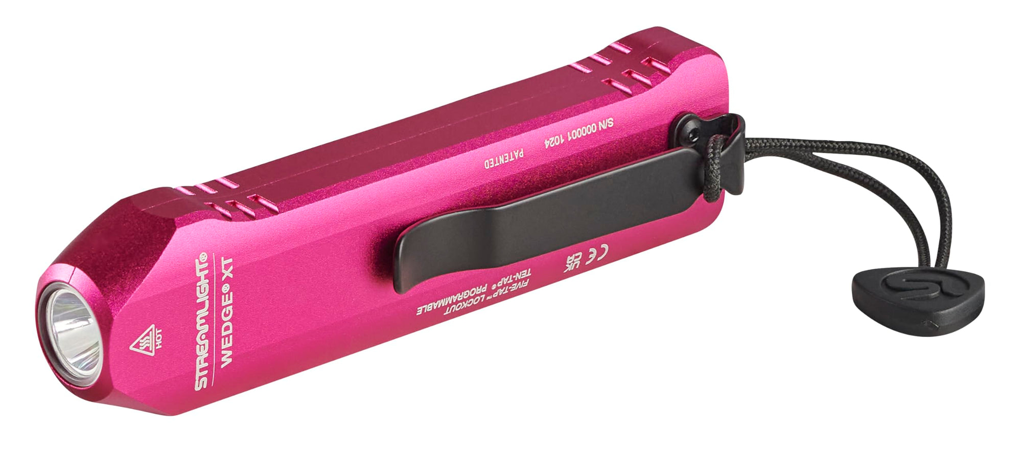 Streamlight Wedge XT 500-Lumen 1,900-Candela Flat Everyday Carry Flashlight, Includes Pocket Lanyard and USB-Cable, Pink BCRF Edition