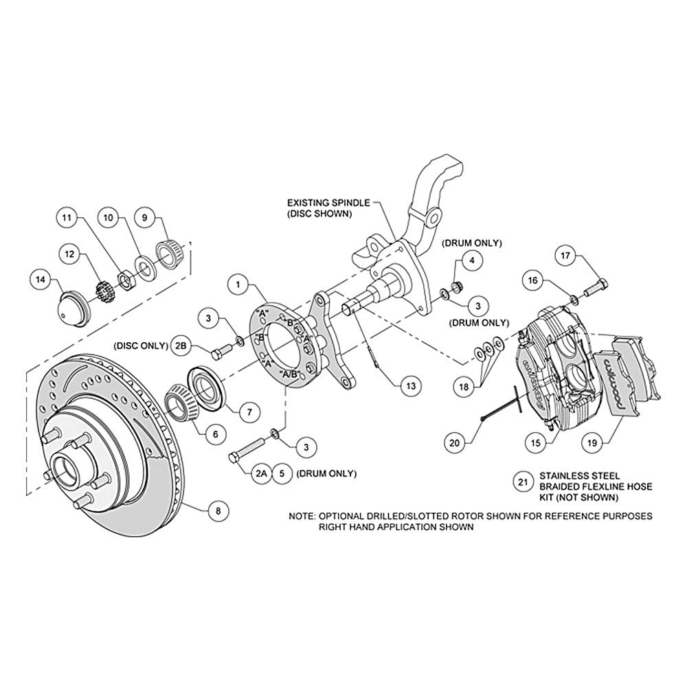 1 PC Rotor&Hub-Drill FDL-M Front Kit,11.30"