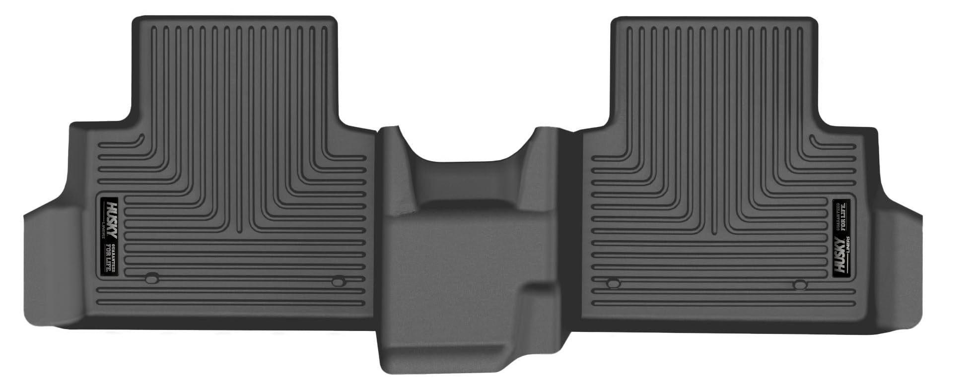 Weatherbeater Husky Liners Floor Mats | Fits 2021-2025 Jeep Grand Cherokee L (w/ 2nd Row Bench Seat) | 2nd Row, 1-pc Black - 16661