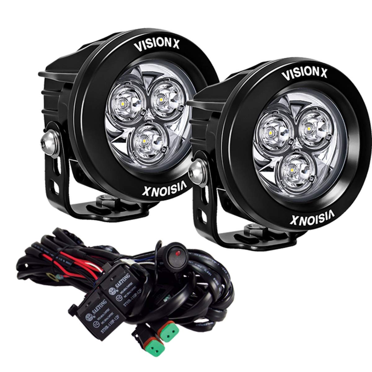 CG2-CPM310KIT Vision X Lighting 3.7 in. 3 LED CG2 Mini Light Cannons Including Harness - Pack of 2
