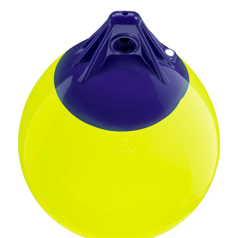 A-1 Standard Blue Ropehold Polyform Buoy - Saturn Yellow