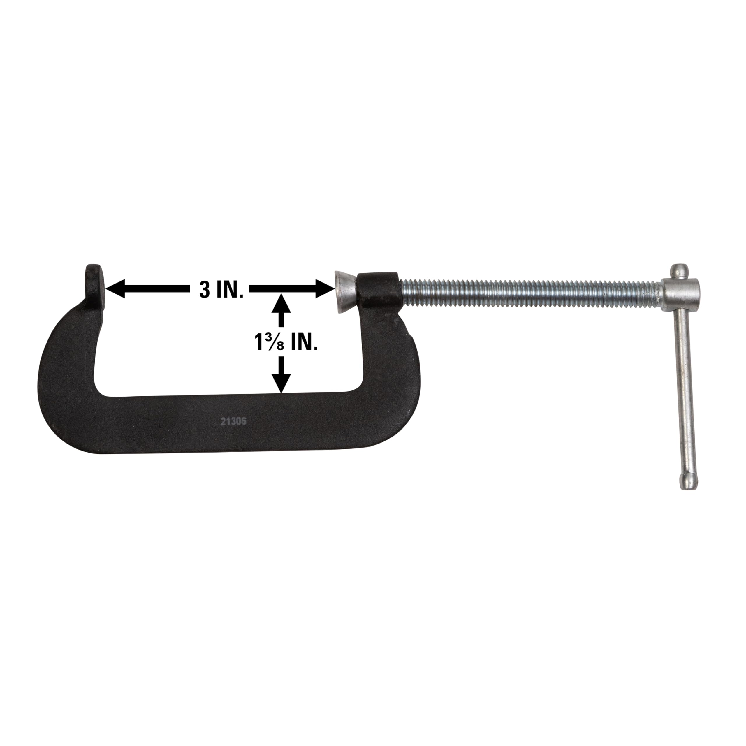 Super-Junior Wilton C-Clamp, 3" Opening, 1-3/8" Throat, 1100 Lbs. Clamping Force (Model 55)