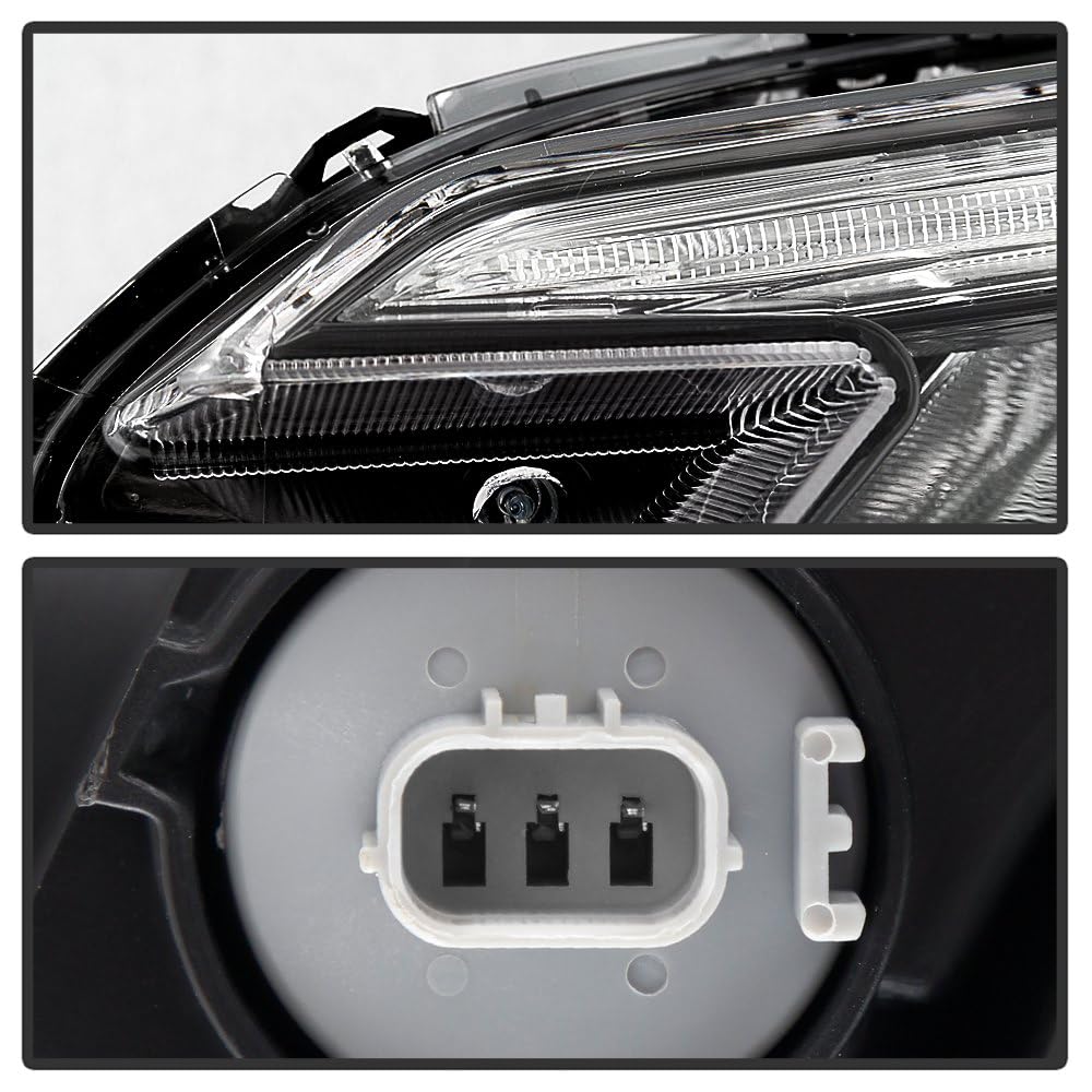 Honda CRV 2015-2016 Spyder (OE) Halogen with DRL LED Models Only - OEM Style Headlights - Low Beam-H11(Not Included) ; High Beam-9005(Not Included) ; Signal-7444NA(Not Included) - Left