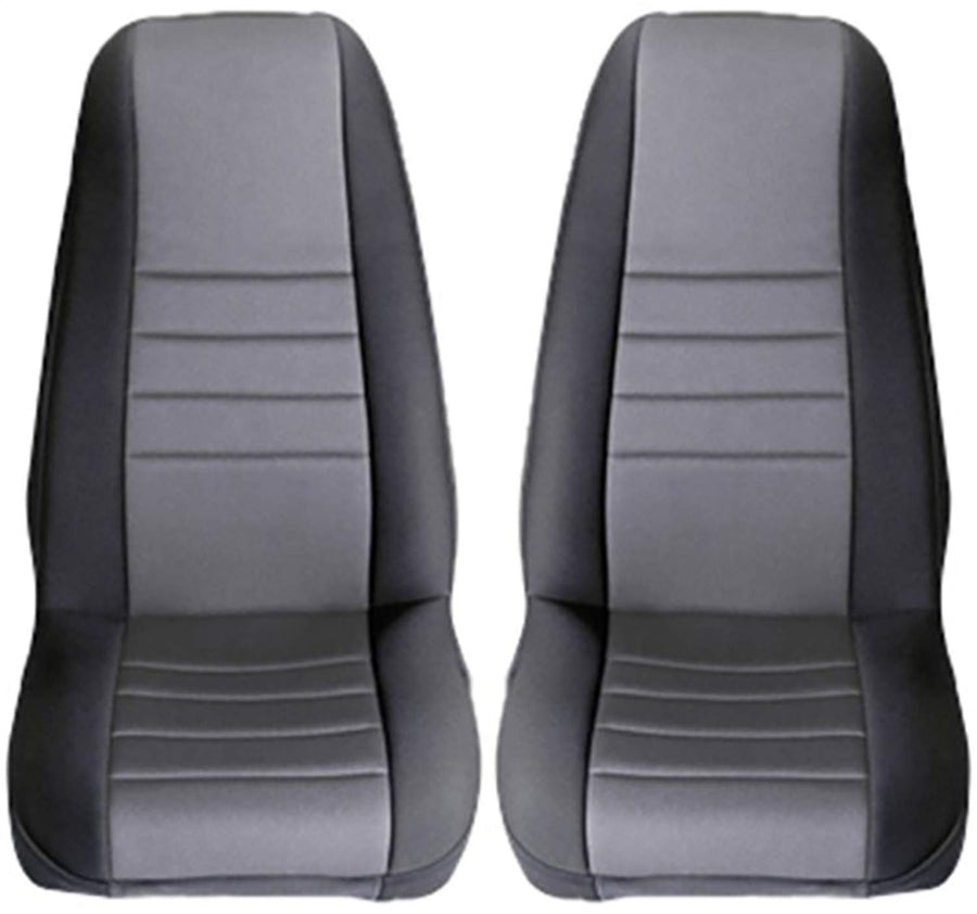 Rugged Ridge Seat Cover Kit 13210.09, Front, Neoprene, Gray; 97-02 Jeep Wrangler TJ