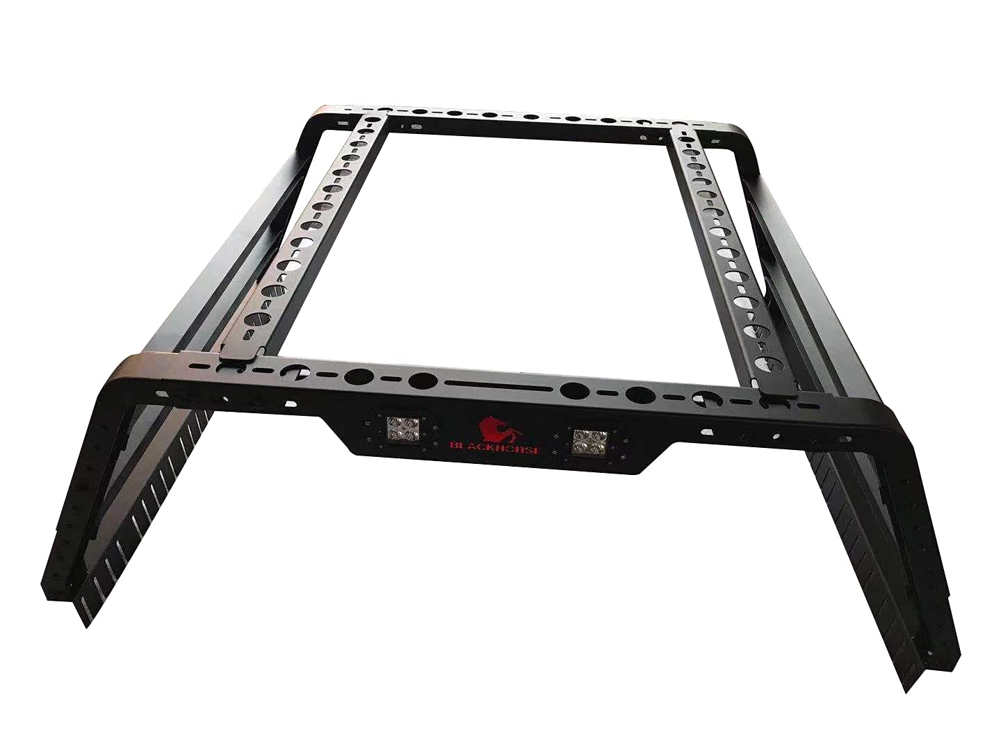 Overland Black Horse Bed Rack Black Compatible with Full Size and Small Trucks, Dodge Ram, Gladiator, Titan, GMC, Chevrolet, Ford, Frontier-TR01B