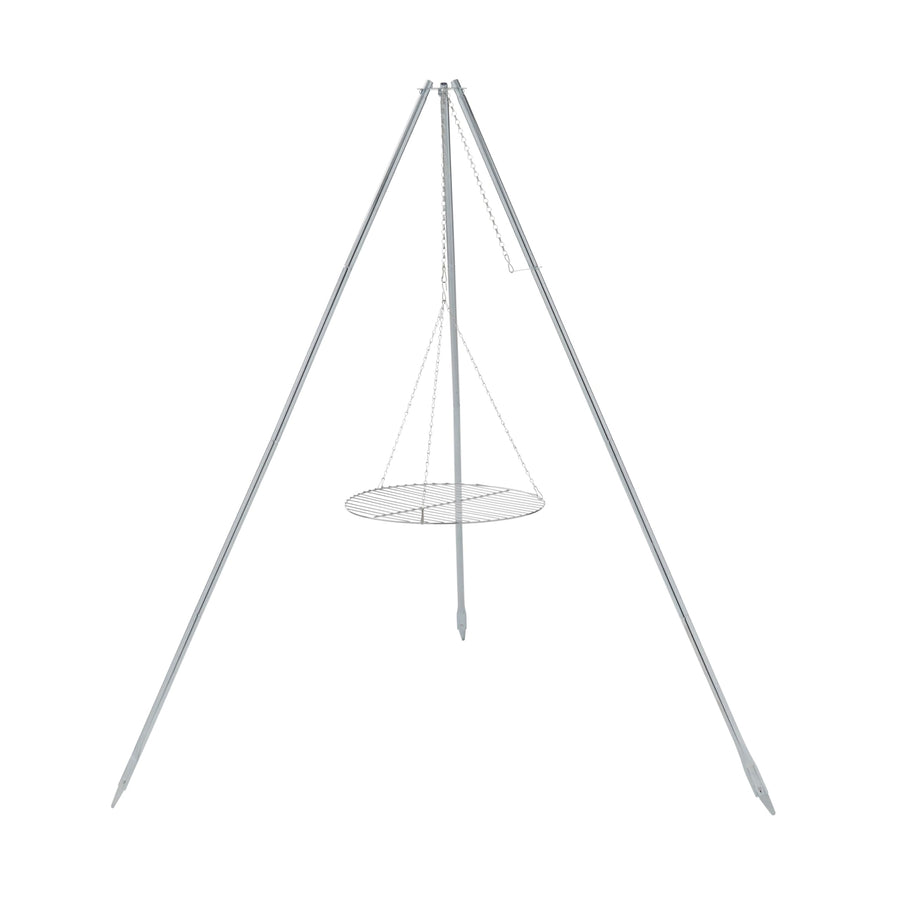 Coleman Campfire Tripod Grill & Lantern Hanger, Grill Grate with Adjustable Height for Cooking Over Fire, Steel Firepit Cooking Rack