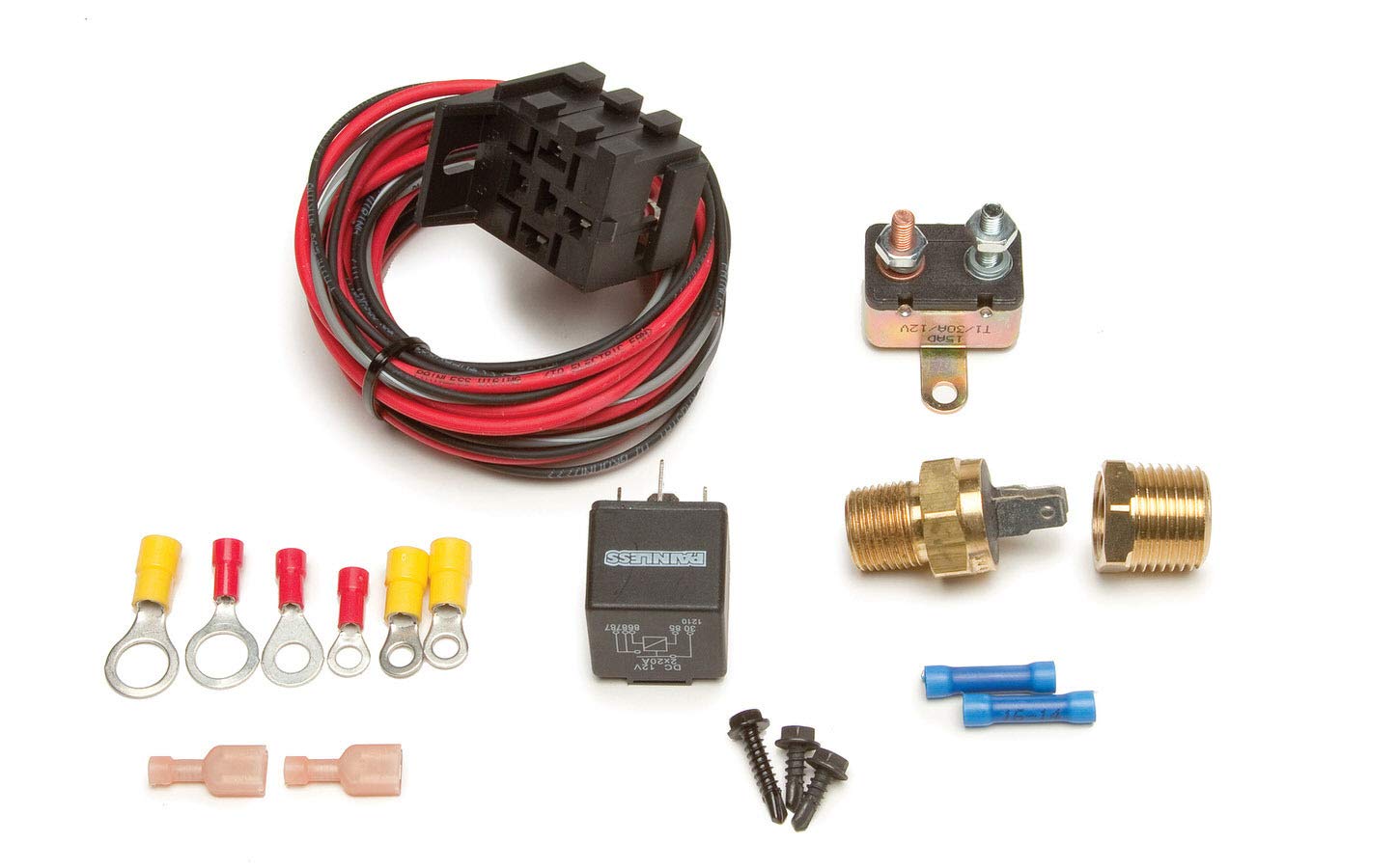 Performance Painless 30103 Fan Relay with Thermostatic Switch, 185 On/175 Off