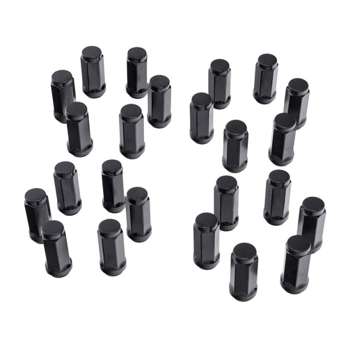 Wheel Lug Nut, Rugged Ridge Set of 24, Black, M14-1.5 | 16715.32
