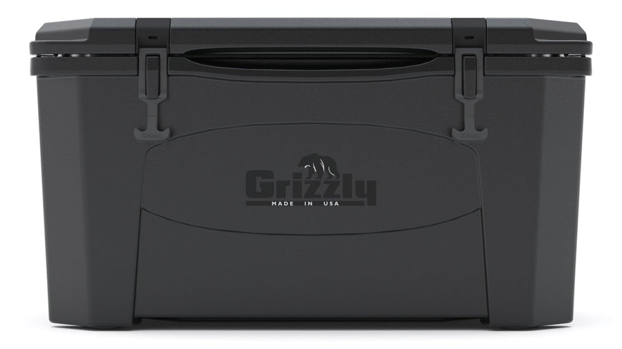 45 Cooler Grizzly | 45 qt Ice Chest Durable Rotomolded Insulated | Made in The USA | Warranty for Life | for Beach Boat Camping Fishing Hunting | G45 | Blackout