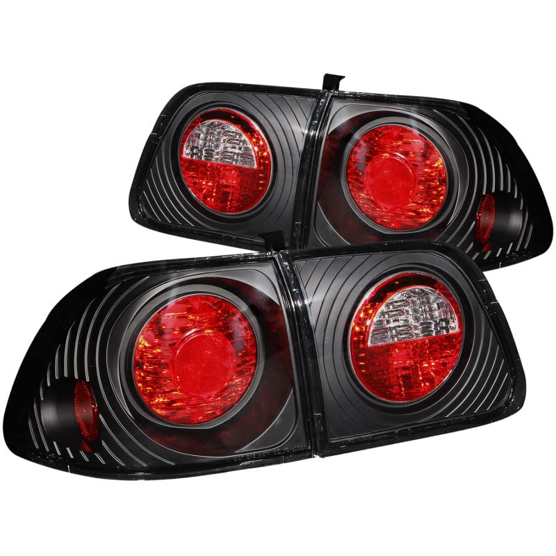 Black Euro Tail Light Set-Clear Lens ANZO USA 221068
