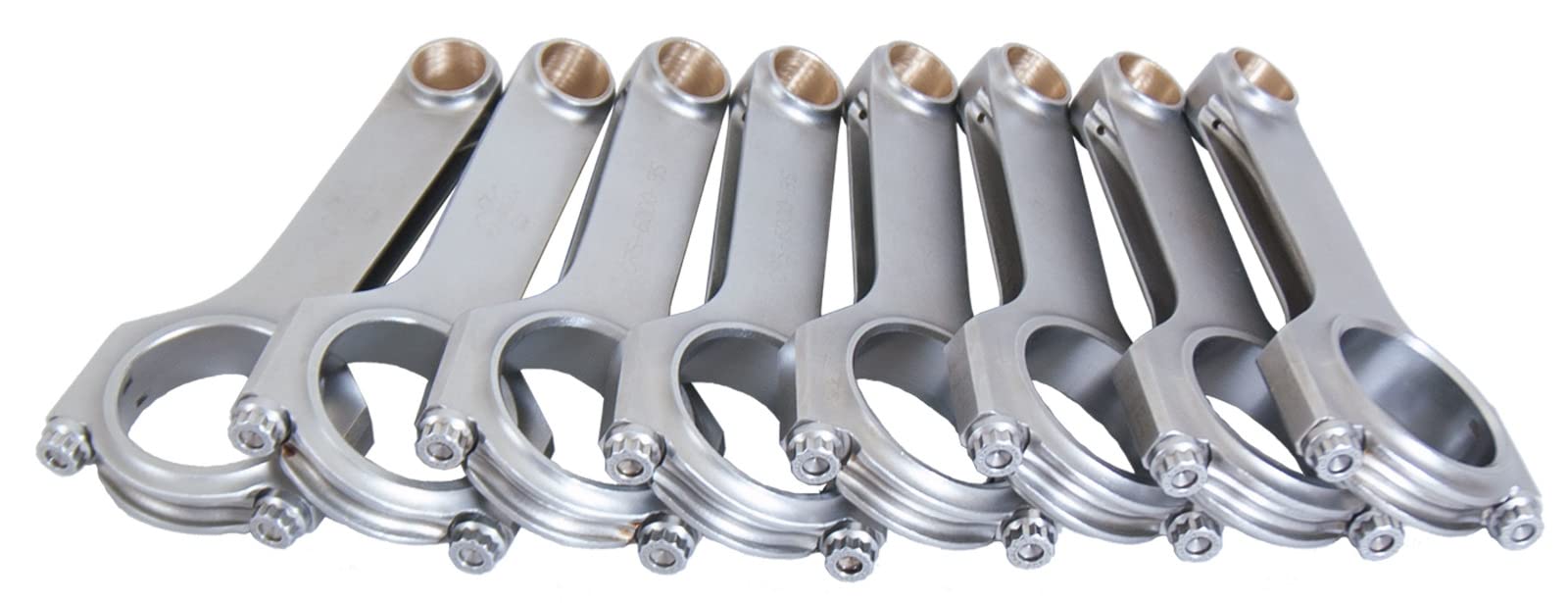 6000B3DL19 Eagle H-Beam Connecting Rods: Chevrolet, small block (set of 8) - ARP L19 bo