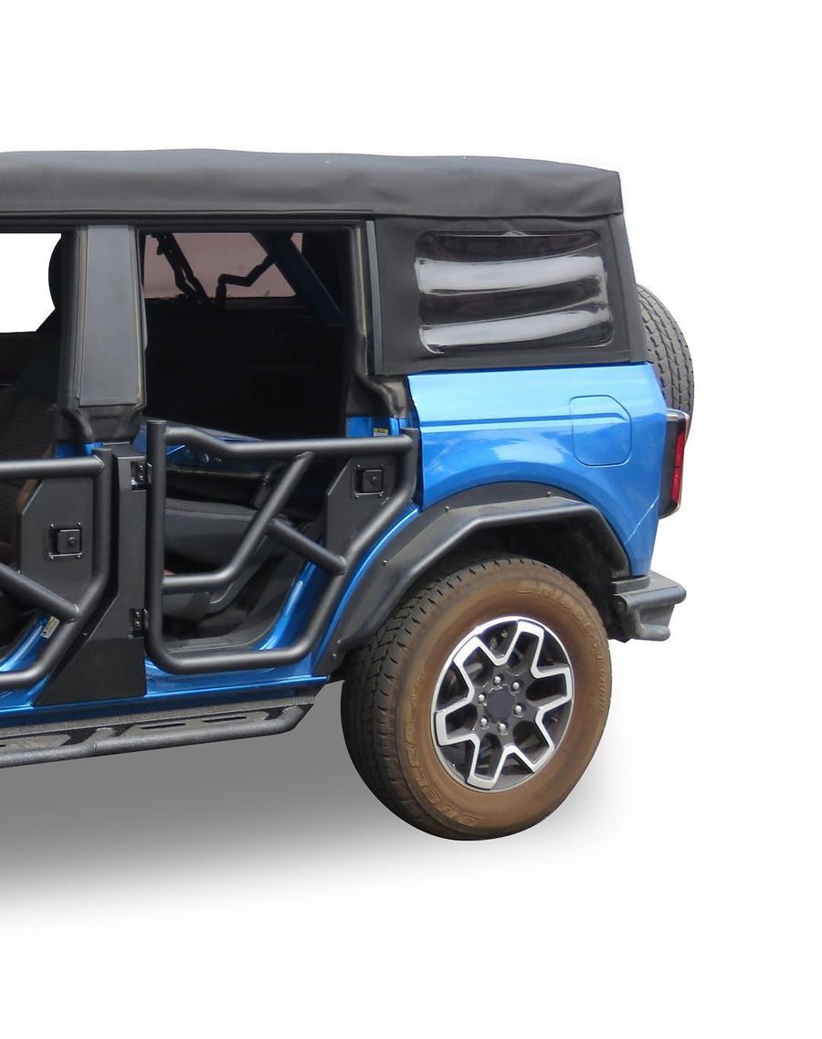 Tubular Rear Doors Black Horse Compatible with 2021-2024 Ford Bronco-TRDFB21 Tubular Metal