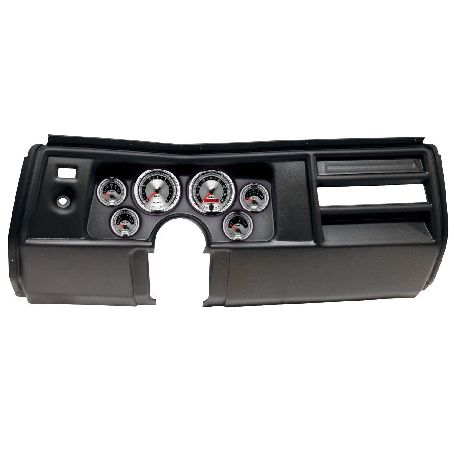 AutoMeter Dash Kit Direct Fit, (3 3/8" X2, 2 1/16" X4), Chevy Chevelle No Vent 69, American Muscle (2908-01)
