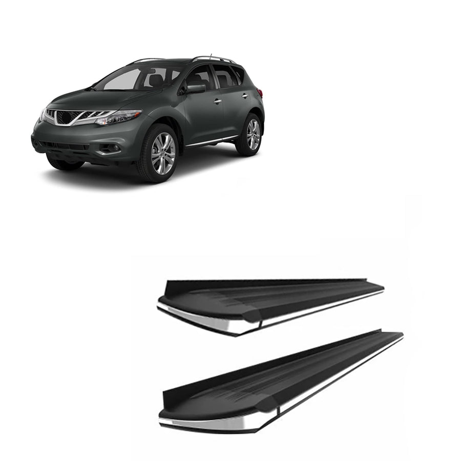 Exceed Black Horse Running Boards Compatible with 2009-2014 Nissan Murano (Excludes 2-Door Model)-EX-NIMU