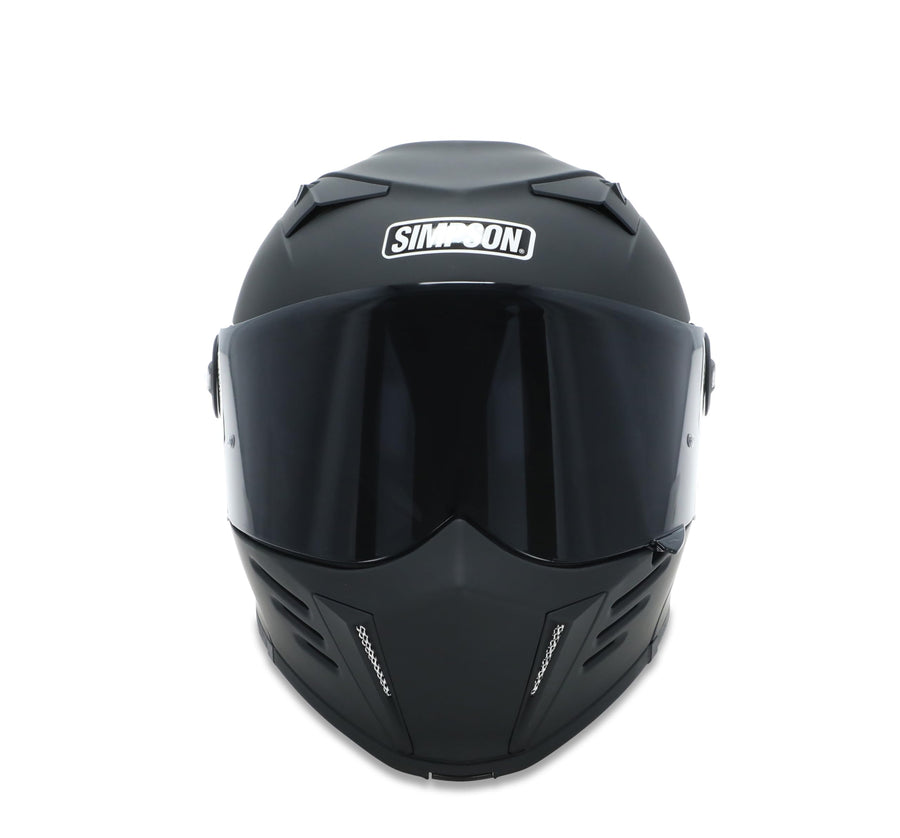 Mod Bandit Simpson Motorcycle Helmet - Flat Black - XL | Modular Full-Face Helmet Clear Visor Shield DOT ECE Certified for Street, Cruiser & Touring Riders (M59XL3)