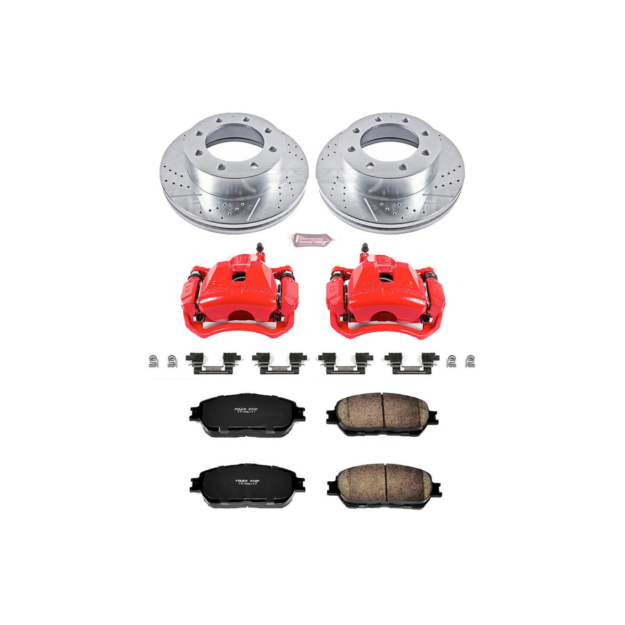 Power Stop Z23 Evolution Sport Brake Kit with Calipers For Frontier Nissan 2005-2015, Xterra Nissan 2005-2015, Suzuki Equator 2009-2012 [Model Specific]